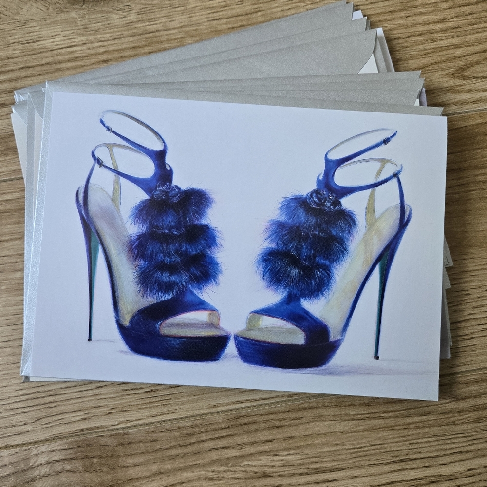 NEW❤️10 Quality Blank Cards. STILETTO Cards w Matching Envelopes